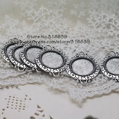 

Antique Bronze Metal Zinc Alloy Diplopore Round Cabochon Pendant Settings Blank Pendants for Jewelry Making 18mm 20pcs 8096