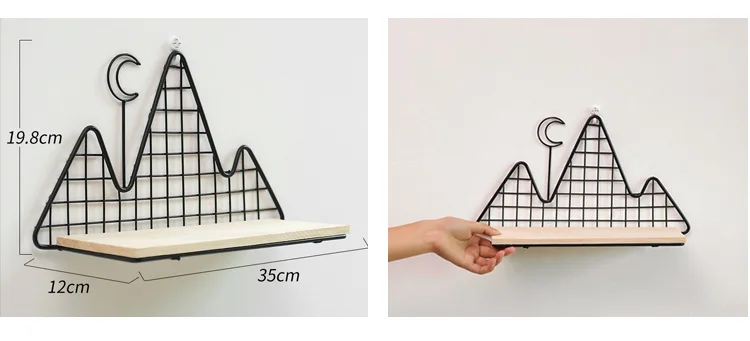Новая Скандинавская металлическая настенная полка в скандинавском стиле, Настенная декоративная полка для детской комнаты, органайзер, держатели для хранения
