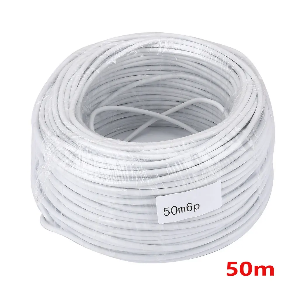 

50M 2.54*6P 6 wire cable for video intercom Color Video Door Phone doorbell wired Intercom cable