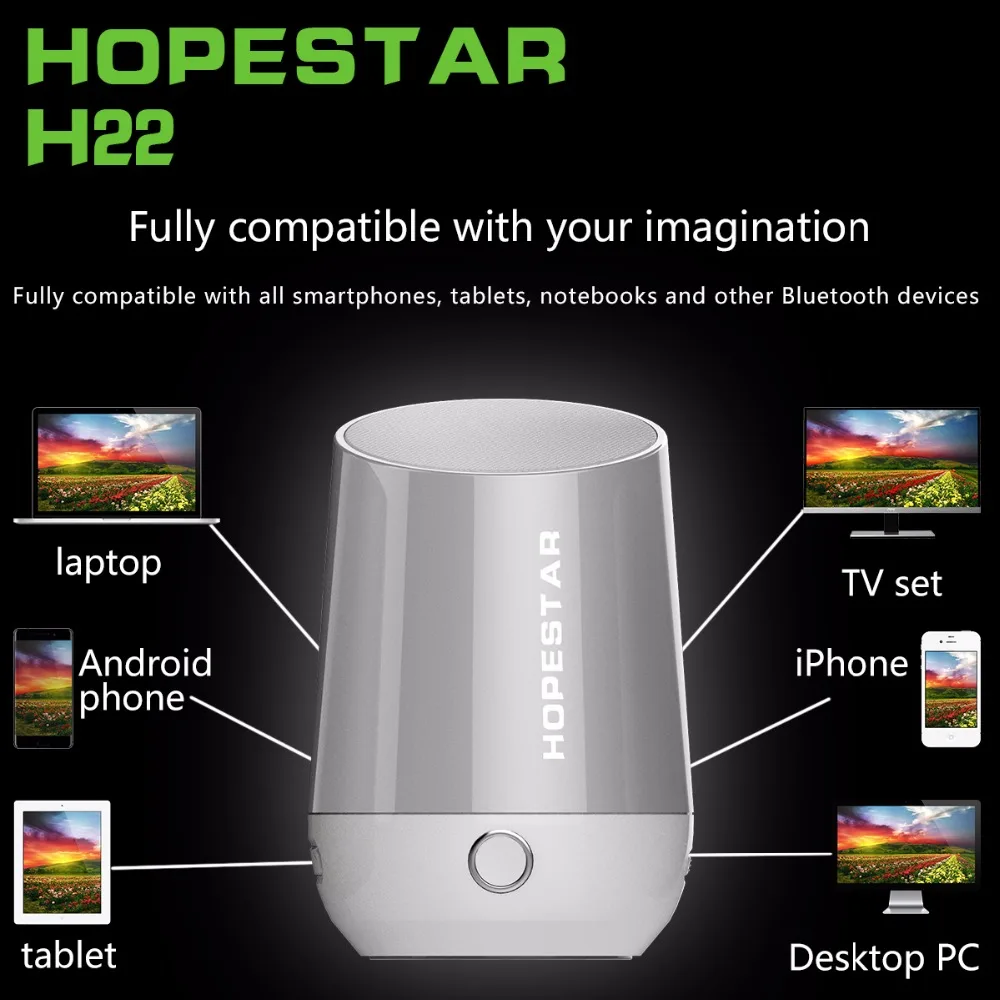 HOPESTAR H22 ткань сети Беспроводной bluetooth-динамик открытый портативный динамик мини Беспроводной bluetooth аудио Поддержка TF/USB