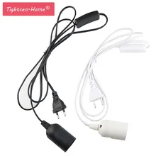 1,5 м Мощность Шнур кабель E27 круглые светодиодные лампы EU/US розетка с выключателем провод для подвесной светодиодный лампы e27 подвесные Подвеска Разъем Держатель