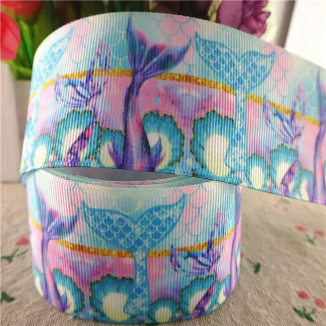 2-10 Yard 1/'/' 25MM Printed Grosgrain Bow Sewing Ribbon Christmas Wholesale