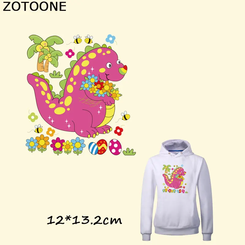 

ZOTOONE Cartoon Cute Animal Patterns Patch Dog Cat Patches for Clothes Iron on Transfers DIY T-shirt Cloth Stickers for Kids E