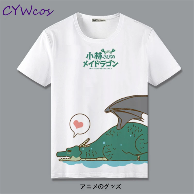 Косплей костюм Kobayashi san Chi no Maid Dragon KannaKamui and Tohru аниме футболка с короткими