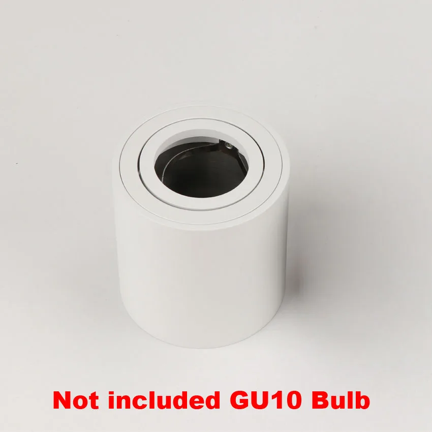 Точечный светильник GU10, круглый светодиодный потолочный Точечный светильник на поверхности GU 10, галогенный светильник, цилиндрическая лампа 220 В - Испускаемый цвет: White housing