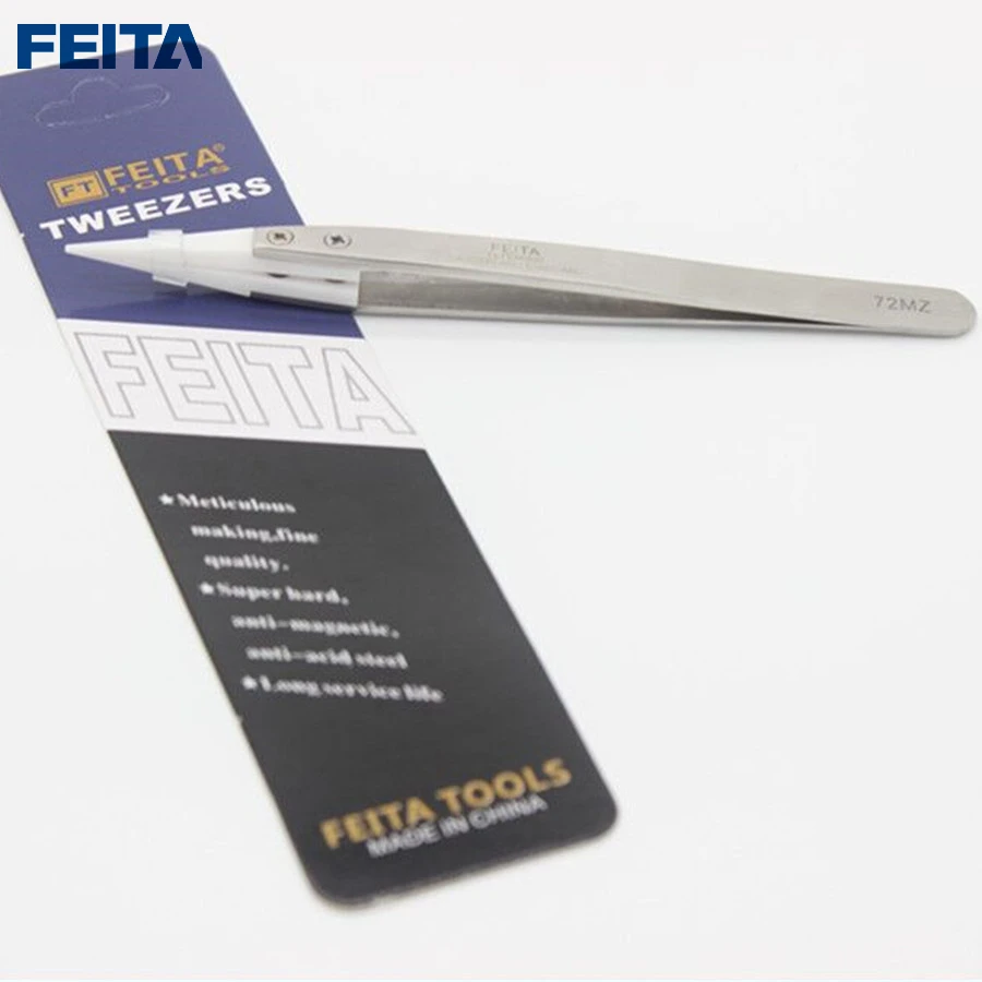 FEITA 72MZ керамический наконечник Острый Пинцет из нержавеющей стали Китай Ручная работа Инструменты для ремонта термостойкий набор инструментов для электронной сигареты