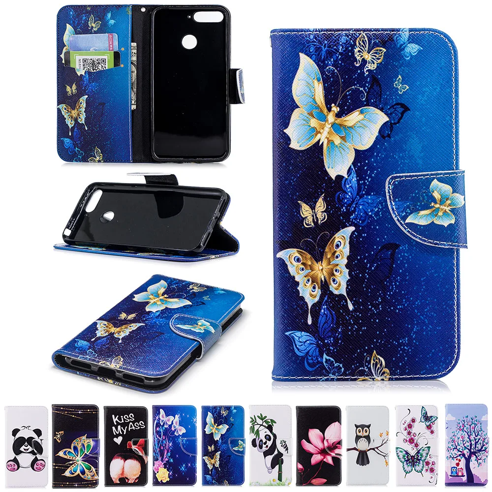 for Huawei Honor 7A Case Play Y6 2018 AUM-TL20 AUM-AL20 AUM-AL00 ATU-LX1 ATU-L21 Cover Phone PU Leather | Мобильные телефоны и