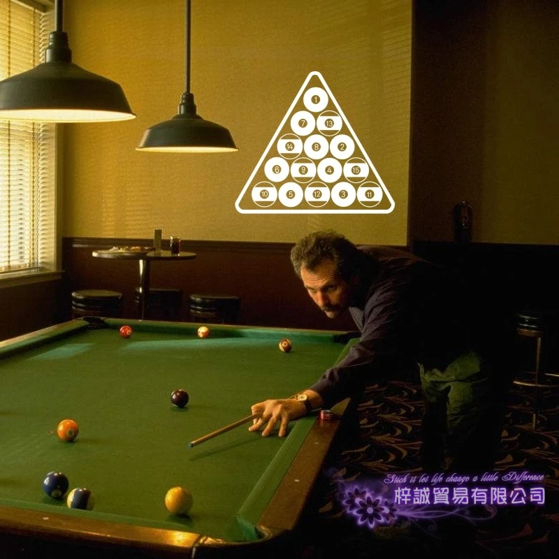Dctal Billiards Sticker Snooker Decal Posters Vinyl Wall Decals Parede Decor Mural Billiards Sticker