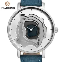 STARKING Brand Retro Vintage Type WristWatch Blue Leather High Quality Earth Conception Simplicity Watch Quartz Relogio Feminino