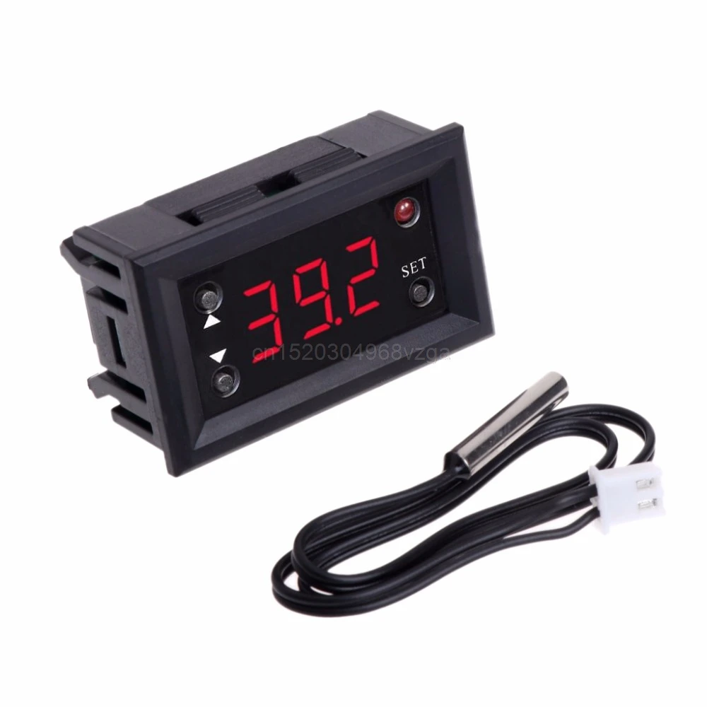 

W1218 Digital Thermostat DC12V Temperature Controller For Incubator w/ Probe Red F22 dropshipping