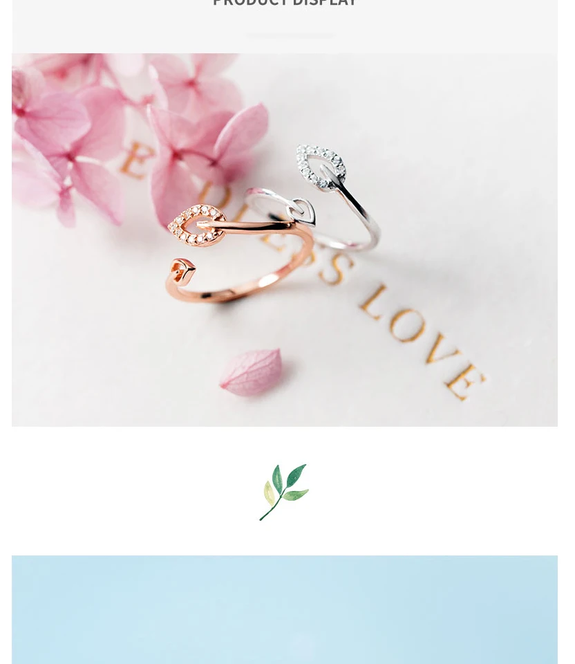 2019 100% 925 Sterling Silver Fashion Jewelry Double Hollow Leaf Round Cubic Zirconia Ring Sizable Girls Kids Xmas Gift Bijoux (5)