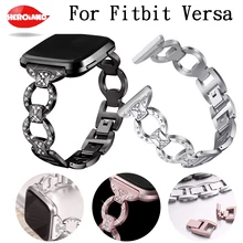 ReplacementStrap для Fitbit Versa браслет наручные meatalBand Smart аксессуары пояс роскошный ремешок для часов роскошь с горный хрусталь