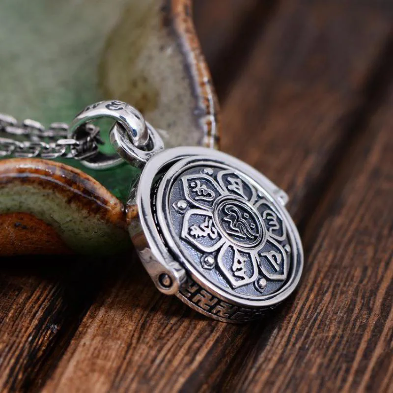925-Sterling-Silver-Jewelry-Six-Words-Pendant-Om-Mani-Padme-Hum-Rotatable-Shifting-Lucky-Vintage-Buddha (1)