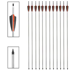 12 шт. 30 "алюминиевые стрелы для охоты с луком стрелы для соединения и изогнутый лук