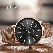 LIGE Top Luxury Brand Women Watches fashion Grid all steell Quartz Ladies Diamond Dress watch Female gift Relogio Feminino+Box