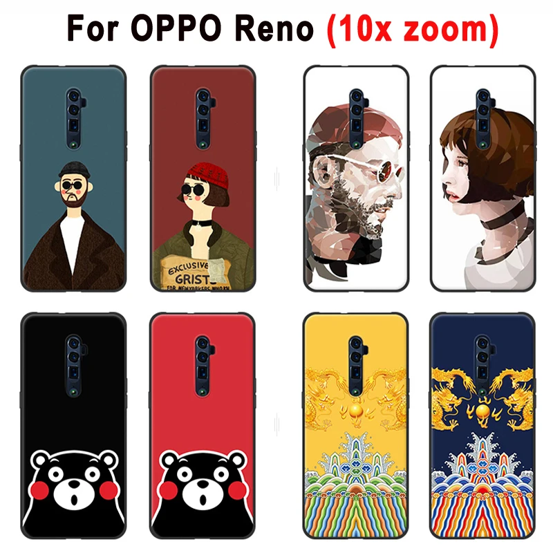 

For OPPO Reno 10x zoom version Case Painted Leon killer cartoon soft Silicone phone case For OPPO Reno 10x 6.6" back cases coque