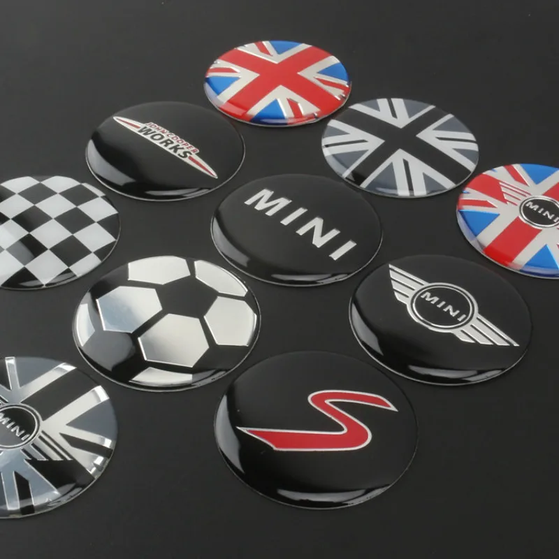 

4pcs 52mm Car Styling Accessories Emblem Badge Sticker Wheel Hub Caps Centre Cover MINI Cooper Tattoo Clubman Contryman Coupe