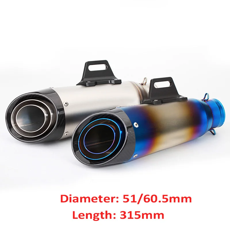 

Racing Motorcycle Exhaust Tip Escape Muffler Exhaust System Silencer Exhaust Pipe for Universal 51mm 60.5mm Dirt Bike ATV