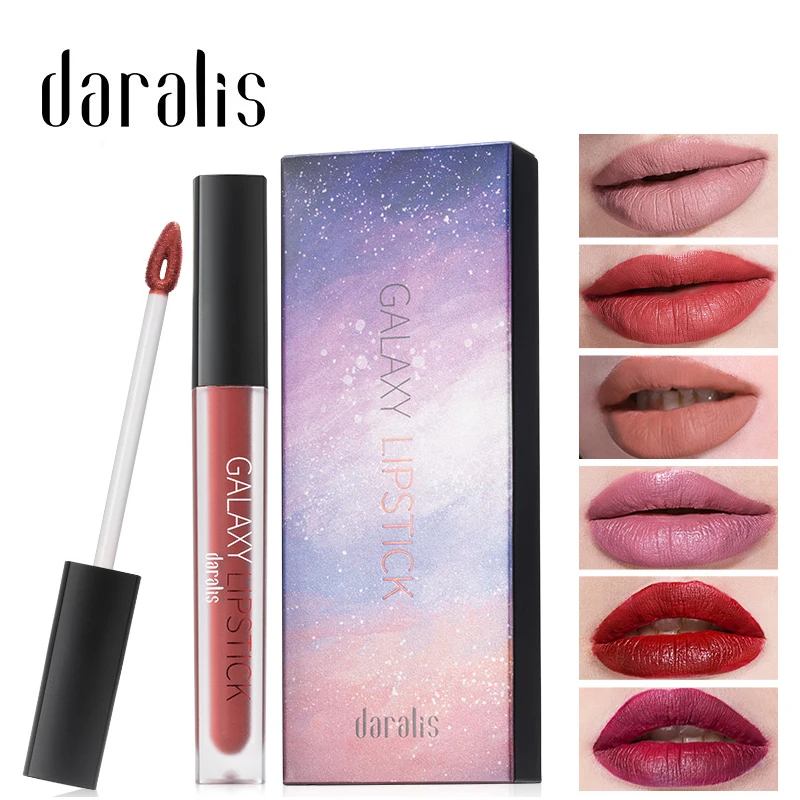 

Daralis 6 Colors GALAXY Matte Liquid Lipstick Waterproof Moisturizer Lip Stick Long-lasting Sexy Lips Tint Cosmetic Lip Makeup