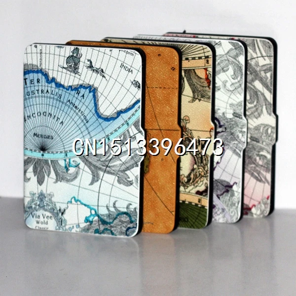 Ultra-slim Leather Kindle Paperwhite world map print Case for Smart cover +screen protector | Компьютеры и офис