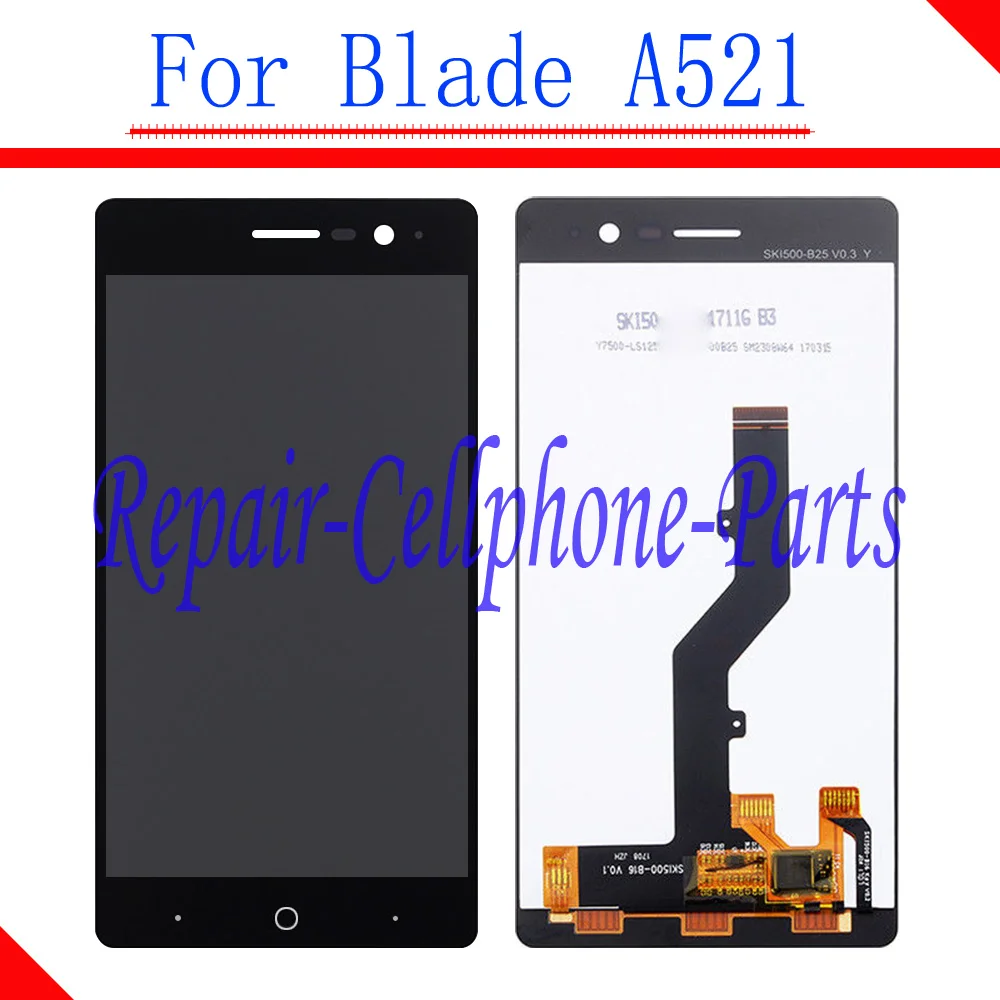

Black 100% New Full LCD DIsplay + Touch Screen Digitizer Assembly Replacement For ZTE Blade A521 Free Shipping
