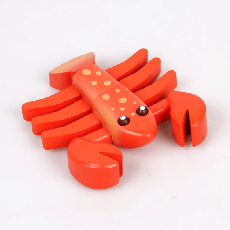 ZTKids Кухня игрушки Магнитные дерево морских животных Еда Моделирование Рыба Омар