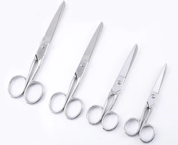 

Wholesale Hot Stainless steel chrome plating Office Stationery Paper cutting scissors use Shape straight head scissor