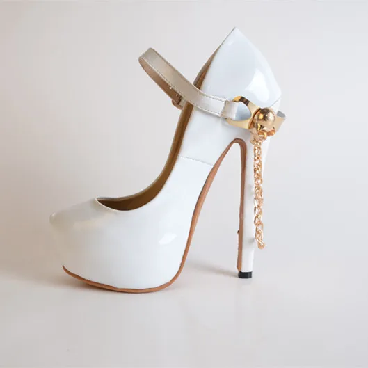 Женские туфли-лодочки ручной работы из белой лакированной кожи на тонком высоком каблуке г. на толстой платформе, с острым закрытым носком, на шнуровке