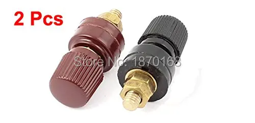 

2 Pcs Plastic Shell M6 Male Threaded Diameter Binding Post Terminal 6MM