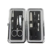6Pcs/Set Best Professional Luxury French Long Men Male Travel Nail Care Manicure Pedicure Nail Clipper Gift Set Kit Tool Product
