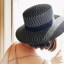 Новая модная женская соломенная шляпа от солнца настроенная для лета пляжная шляпа