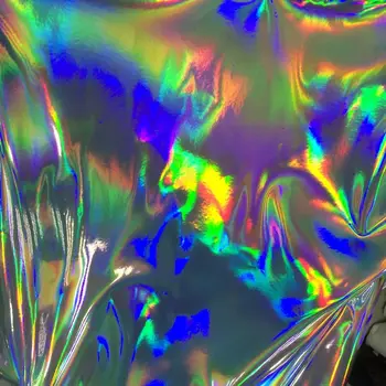 

synthetic holographic PU artificial leather fabric material sale by piece 45CM*137CM