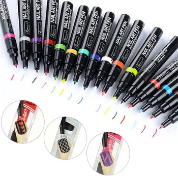 

16 Colors Nail Art Pen for 3D Nail Art DIY Decoration Nail Polish Pen Set 3D Design Nail Beauty Tools Paint Pens Dotting Tools