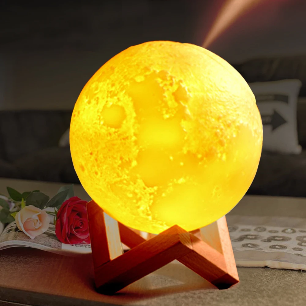 880ml Air Humidifier Creative Moon Lamp Ultrasonic Silent Usb Aroma