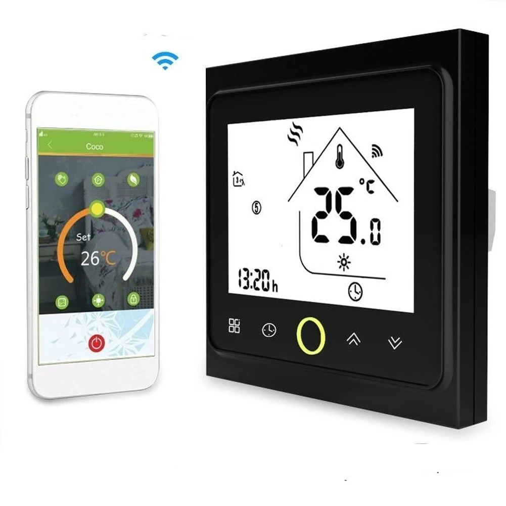 

WiFi Smart Thermostat Temperature Controller for Water/Electric floor Heating Water/Gas Boiler Works with Alexa Google Home