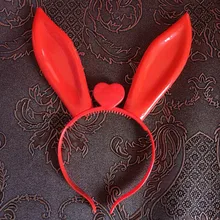 30 шт./партия, новинка года, мигающий светодиодный ободок для волос с заячьими ушками, светящийся Электрический Безопасный и нерадиационный светодиодный подарок для детей