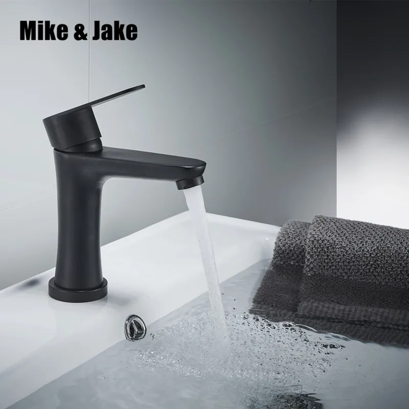 

stainless steel faucet 304 black bathroom faucet Lead Free No PB Basin mixer black painted sink crane basin tap mixer tap