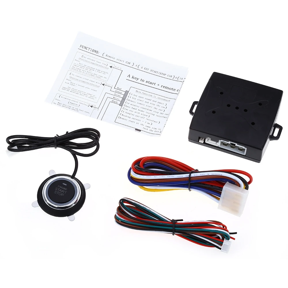 VicTsing Car Engine Push Start Remote Control Button Starter Keyless Entry Start Stop Immobilizer Anti-theft System Accessories  (6)