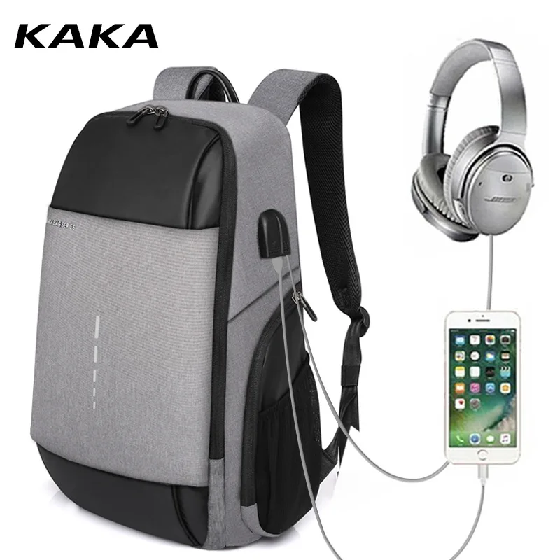 

KAKA new backpack Anti Theft Backpack men's USB charging waterproof business travel pack sport bag pack notebook laptop for male