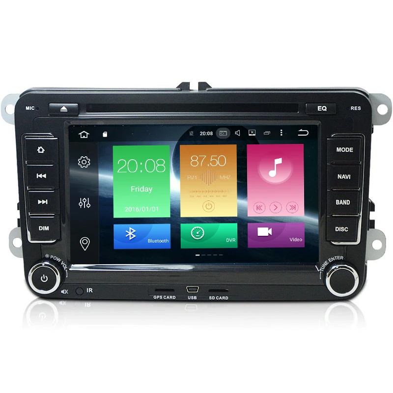 Excellent Android 9.0 octa core Car DVD GPS For VOLKSWAGEN skoda POLO GOLF PASSAT CC TIGUAN TOURAN Bora Caddy transporter radio navigation 8