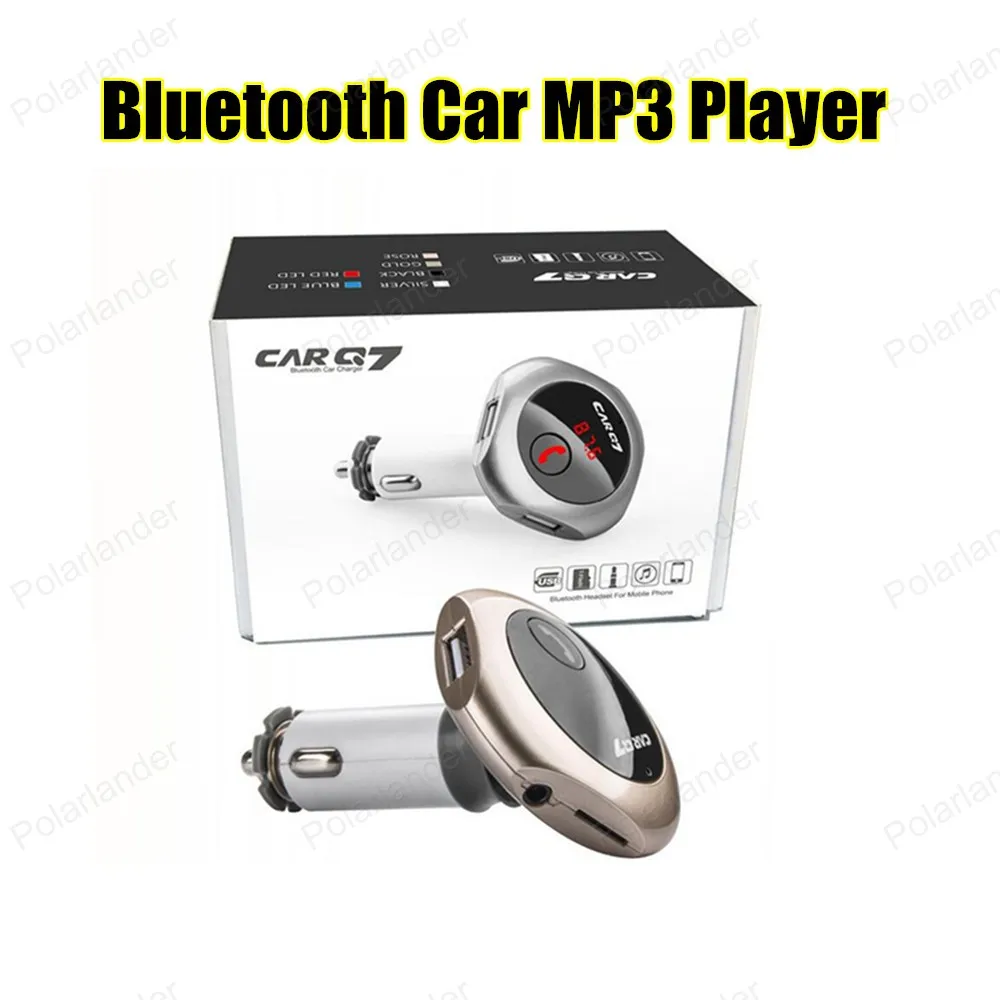 Bluetooth автомобильный набор, свободные руки, MP3 playeraudio Беспроводной FM USB передатчик Поддержка SD Tf карты ЖК-дисплей Дисплей автомобиля Зарядное устройство