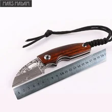 Твердость 60HRC дамасский нож охотничий нож для выживания Ножи деревянная ручка птичий клюв форма