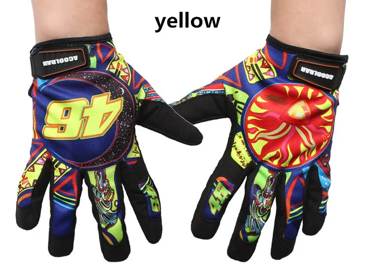 

New 2015 Summer Breathable Non-Slip Print Motorcycle Gloves Motocross Motorbike Cycling Racing Gloves luva moto guantes 4 Colors