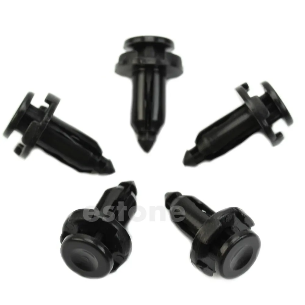 

10pcs New 9mm Plastic Rivet Fastener Fender Retainer Push Clips For Honda