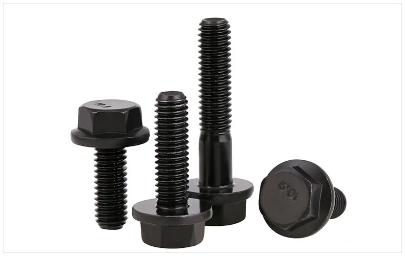 

GB5789 10.9 grade carbon steel screw Flange hexagon screws with flange bolt M6 M8 M10 M12 M14 M16 screw with teeth loose