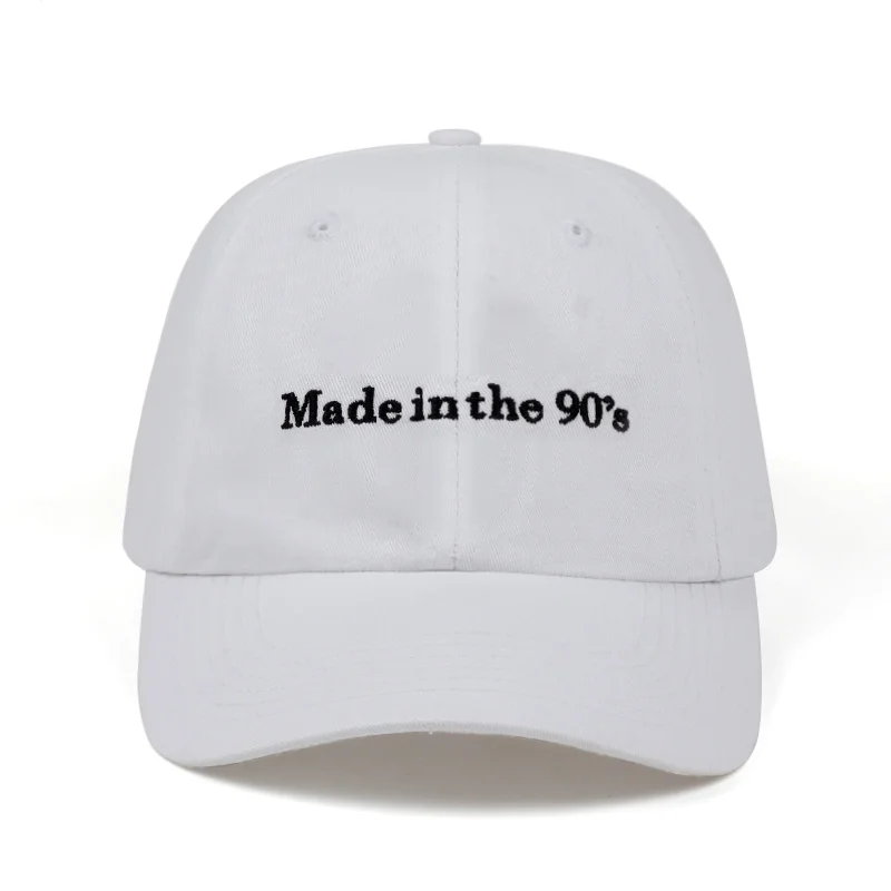 Высокое Качество Бренд сделано в 90s Snapback кепка хлопок Бейсболка для мужчин женщин Хип Хоп шляпа папы костяная Garros Новинка - Цвет: Белый