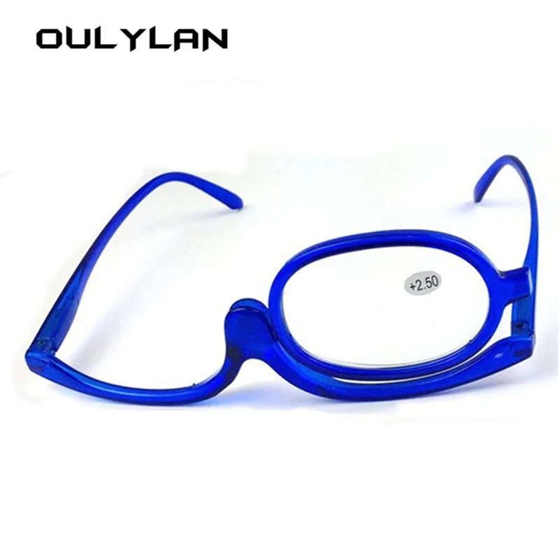 

Oulylan Rotating Makeup Reading Glasses Women Flip up Magnifying Glasses Cosmetic Folding Presbyopia Eyeglasses 1.0 1.5 2.0 4.0