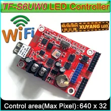 2019 novo cartão de wifi + usbcontrol, TF-S6UW0 p10 led módulo painel led sinal cartão de controle, adequado para single & double color
