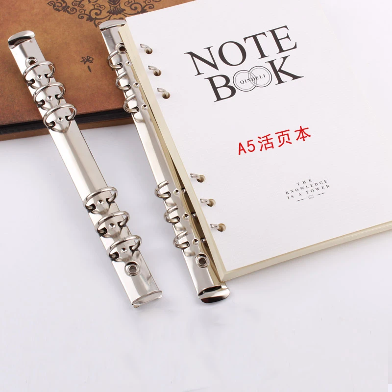 Metal Binder Ring A4 B5 A5 A6 Colorful Spiral Binder Clip loose-leaf Stainless Steel Binder File Folder Diary Clips Iron Gold metal ring binder metal binder ring book binding supplies binder clip