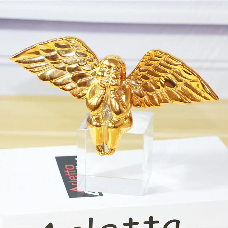 cheap Home Decoration Angel Statue Crystal Crafts Holiday Gift Fat Angel Decoration Model Room Decoration Cabinet TV Decoration